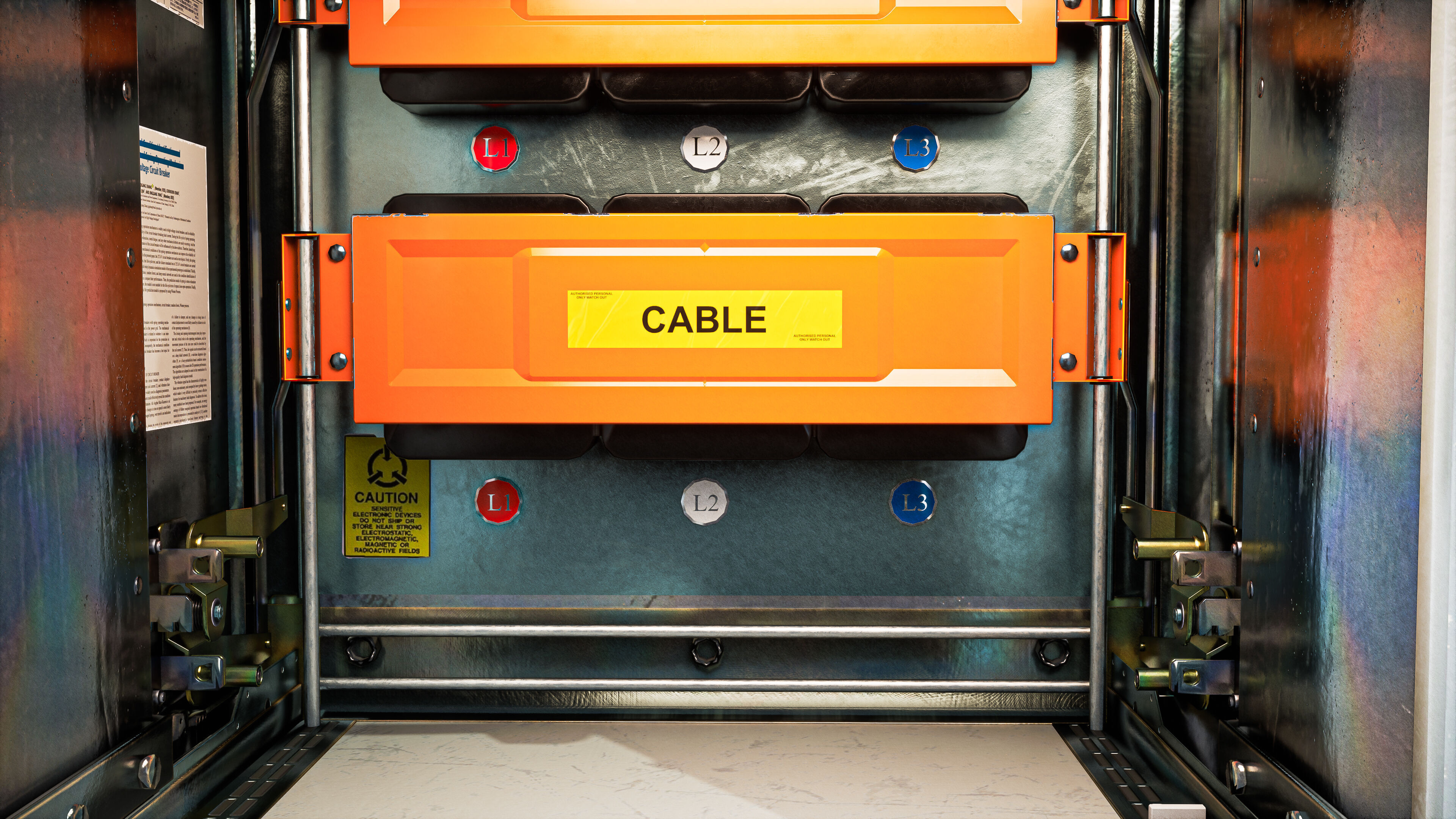 Circuit breaker Low-poly 3D model_6