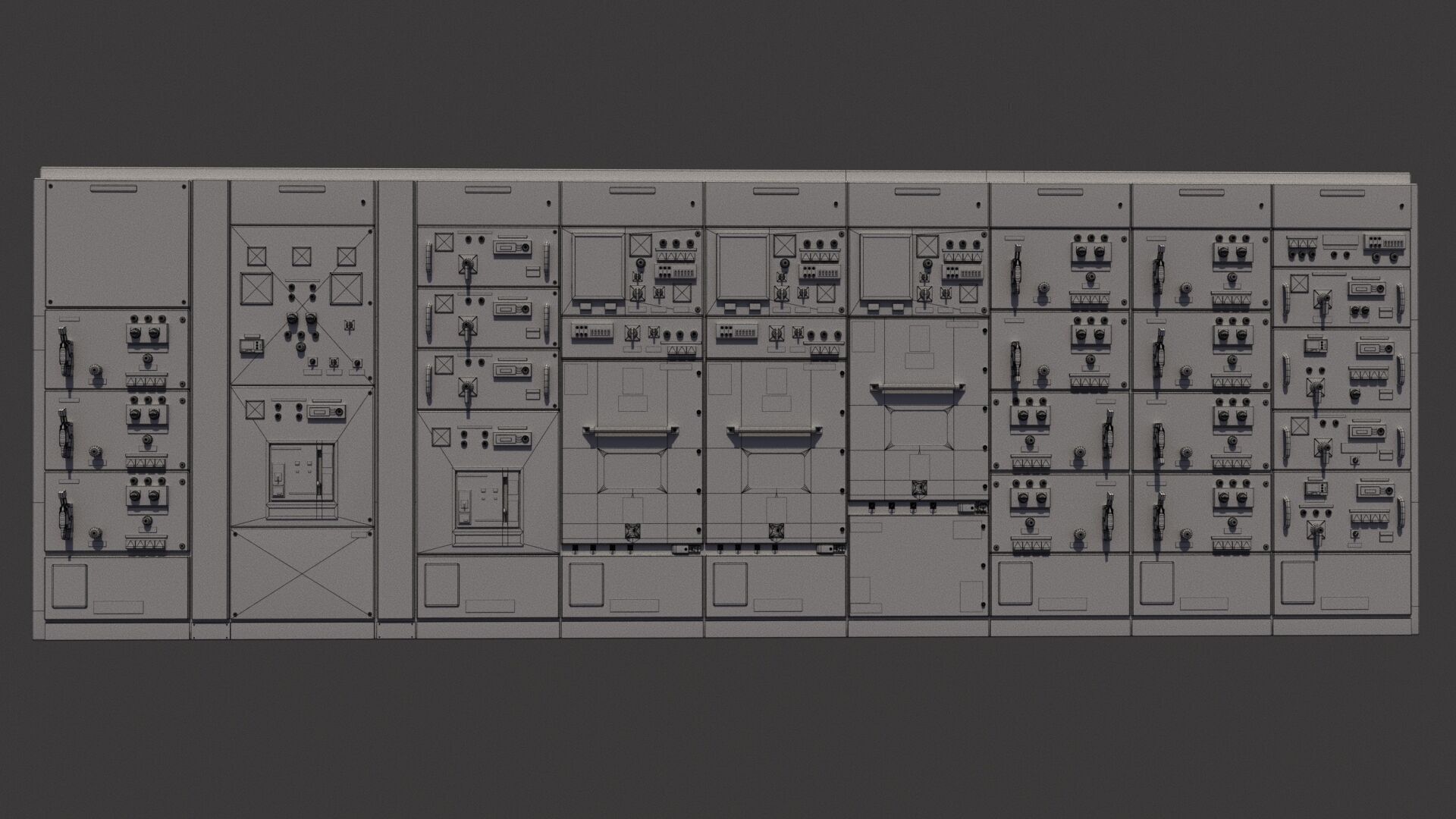Circuit breaker Low-poly 3D model_8