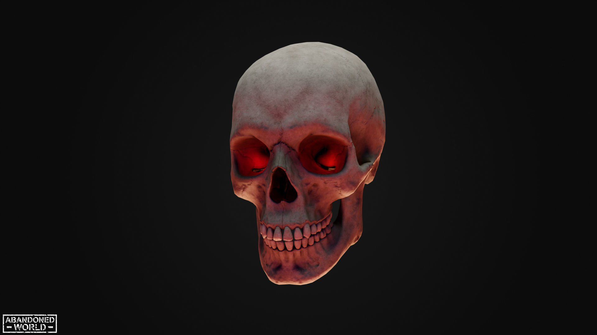 Human Skull Low-poly 3D model_10