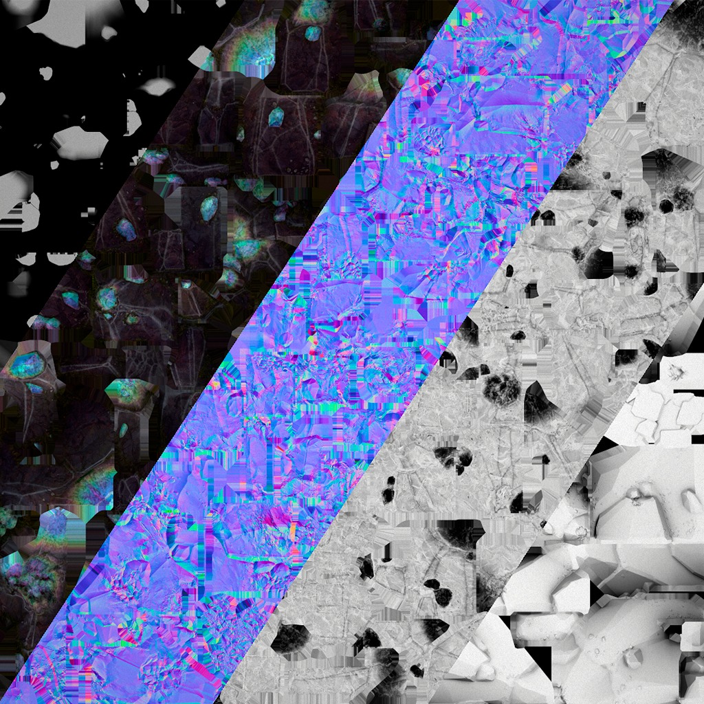 Rocks Crystals Gems Pack for Cave Dungeon  Mine Low-poly 3D model_51