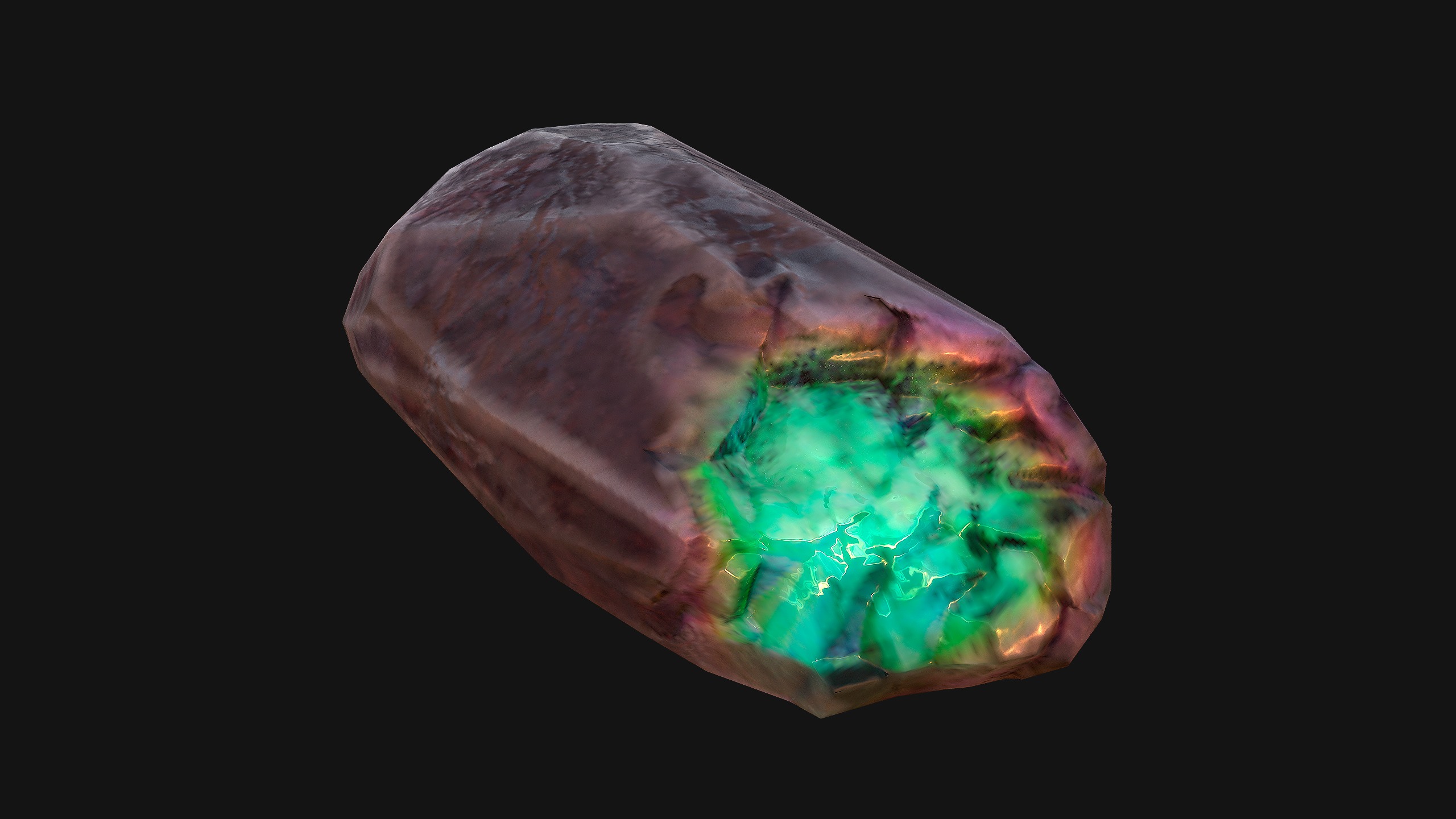 Rocks Crystals Gems Pack for Cave Dungeon  Mine Low-poly 3D model_27