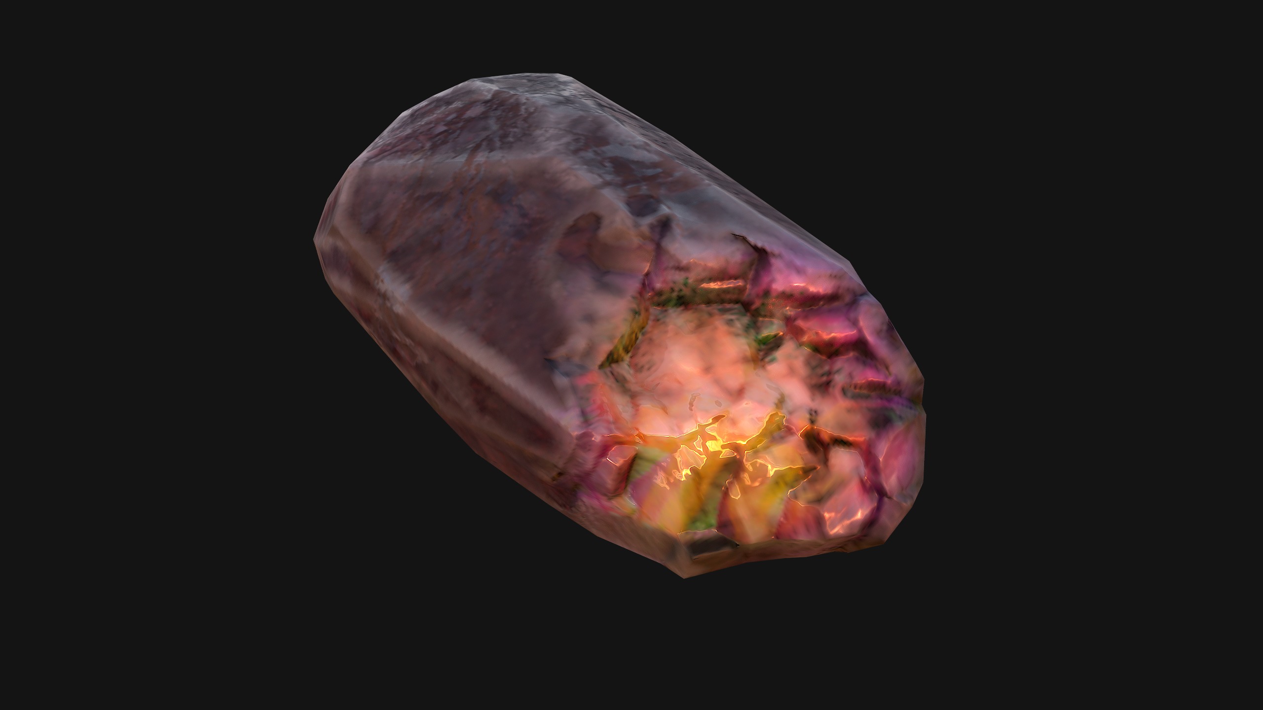 Rocks Crystals Gems Pack for Cave Dungeon  Mine Low-poly 3D model_38