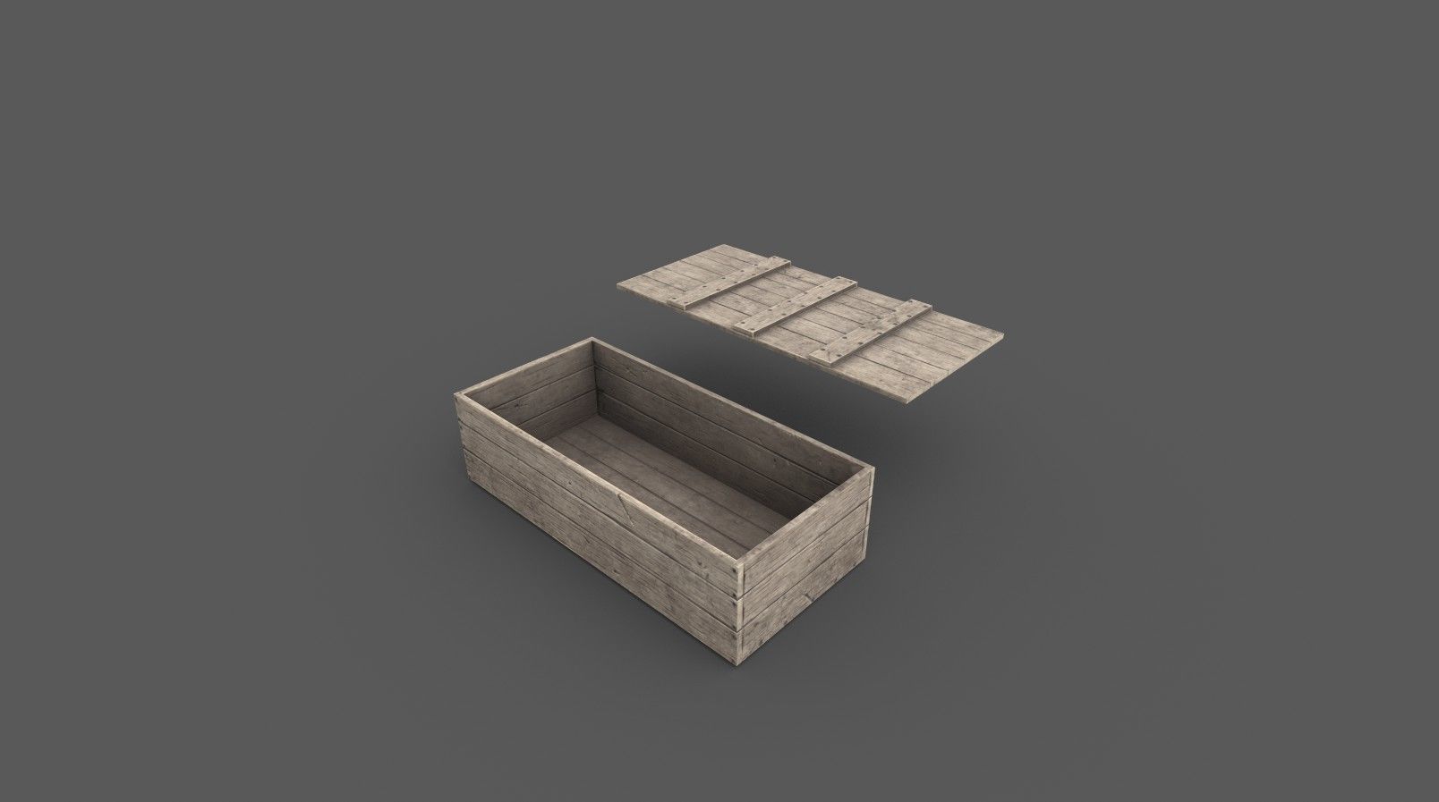Pack of 11 low poly medieval wooden crates Low-poly 3D model_10
