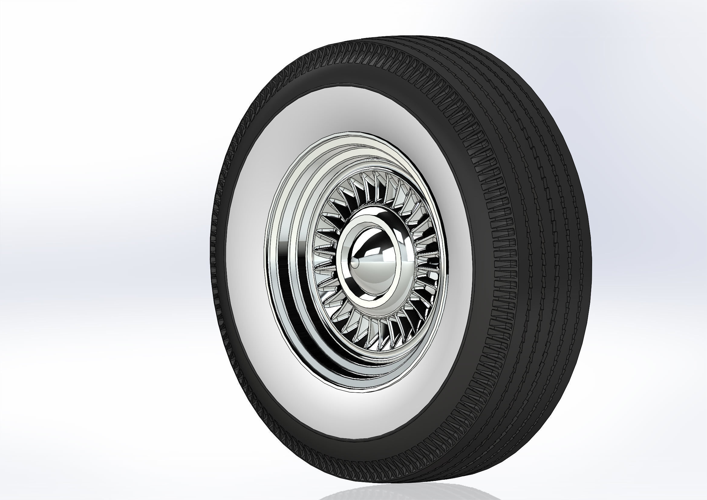 Custom wheels American Racing VF555 Conti 15inch for scale model 3D print model_1