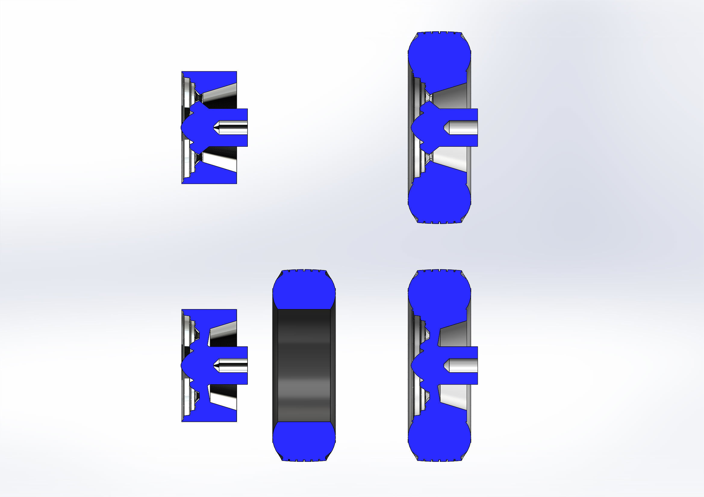 Custom wheels American Racing VF555 Conti 15inch for scale model 3D print model_11