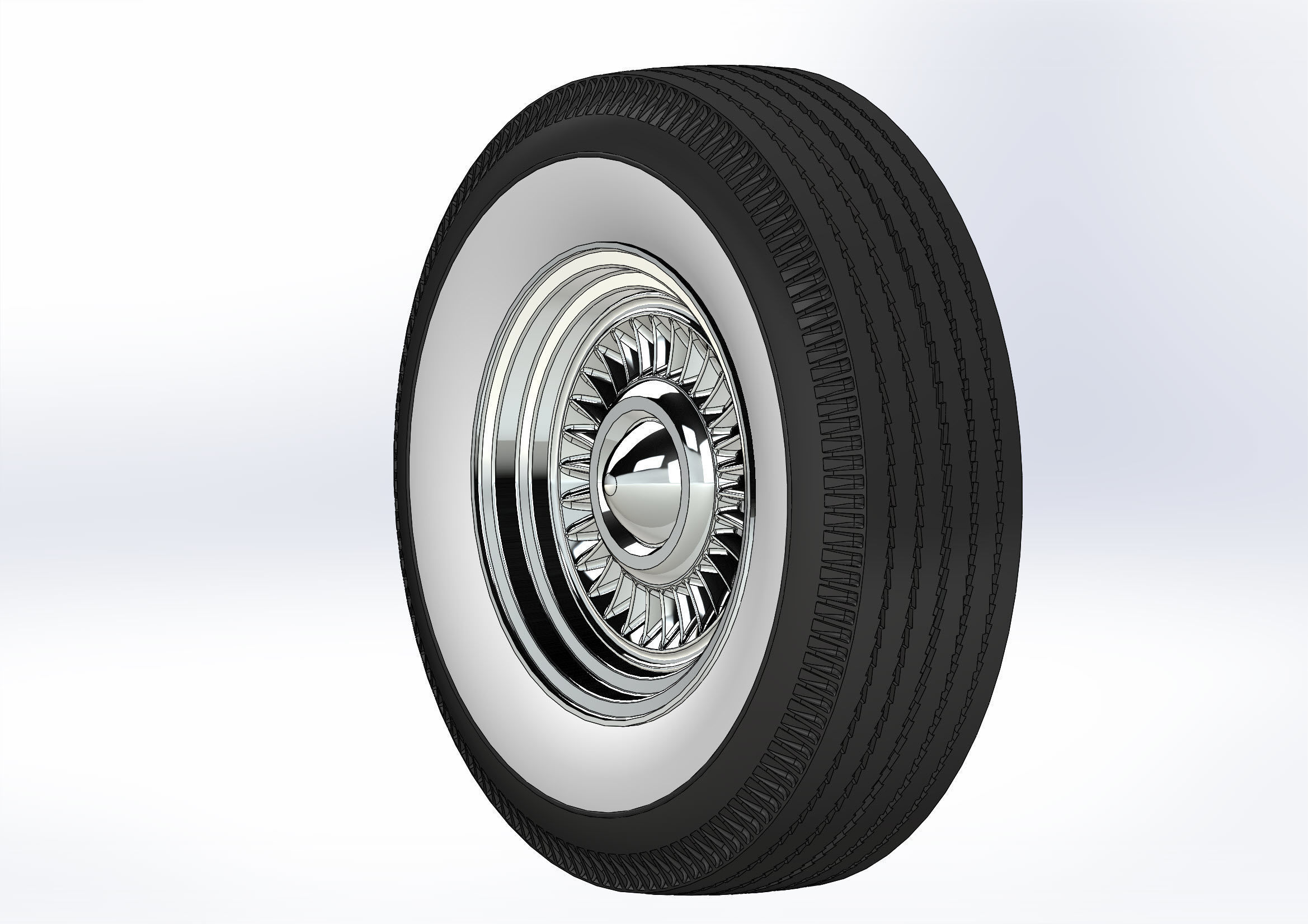 Custom wheels American Racing VF555 Conti 15inch for scale model 3D print model_2