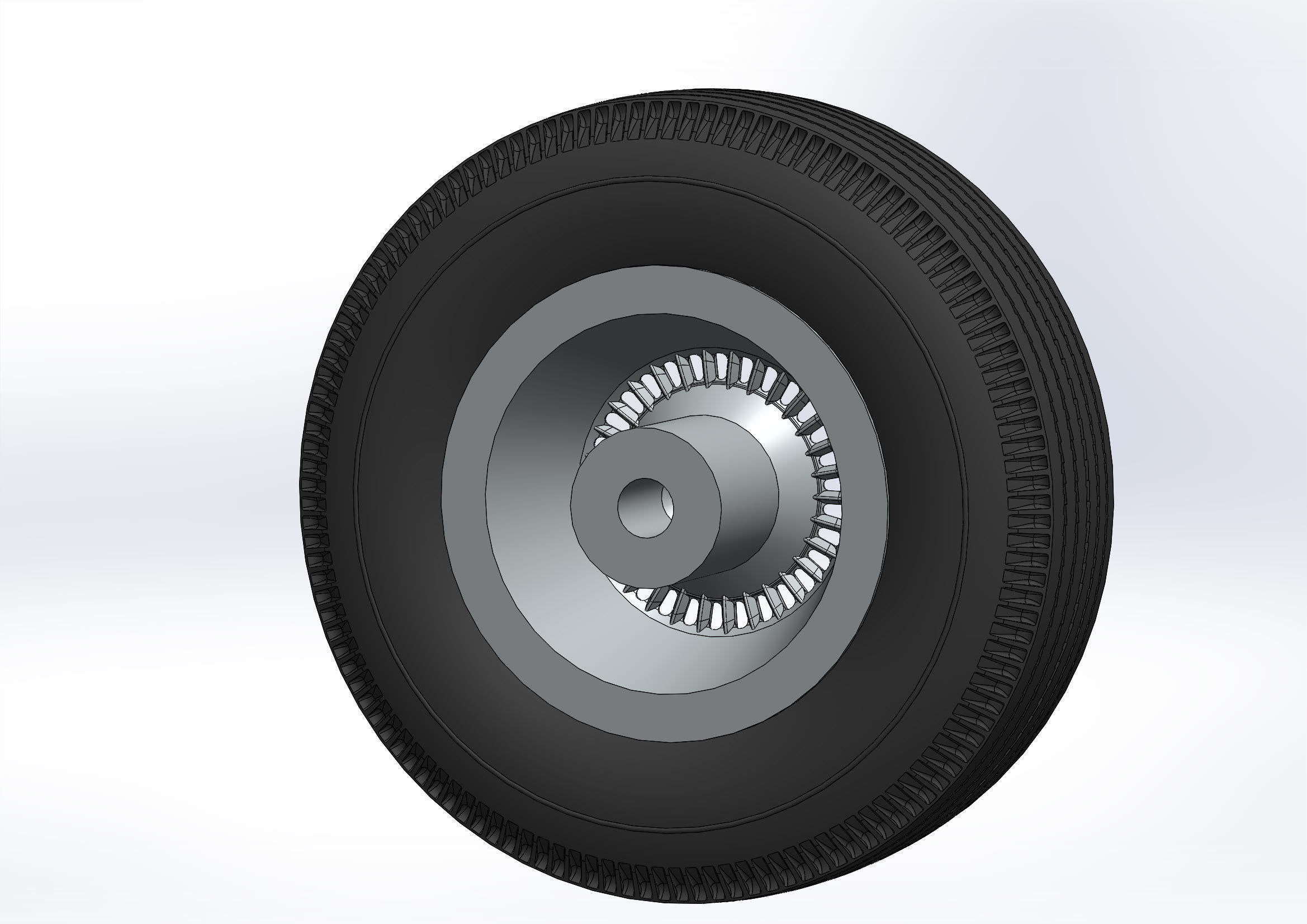 Custom wheels American Racing VF555 Conti 15inch for scale model 3D print model_8