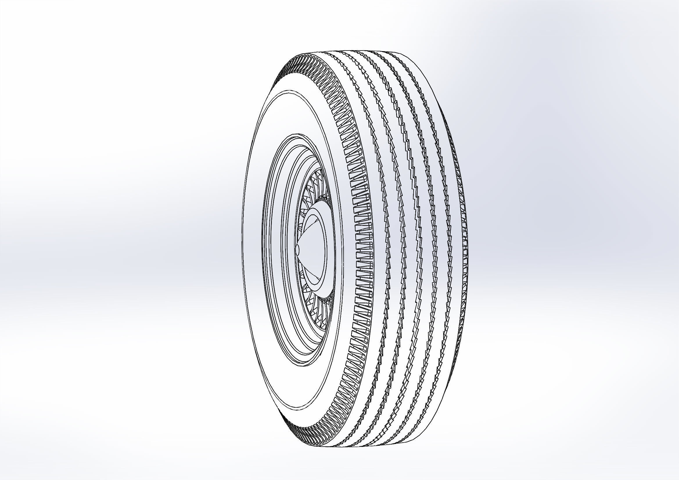 Custom wheels American Racing VF555 Conti 15inch for scale model 3D print model_5