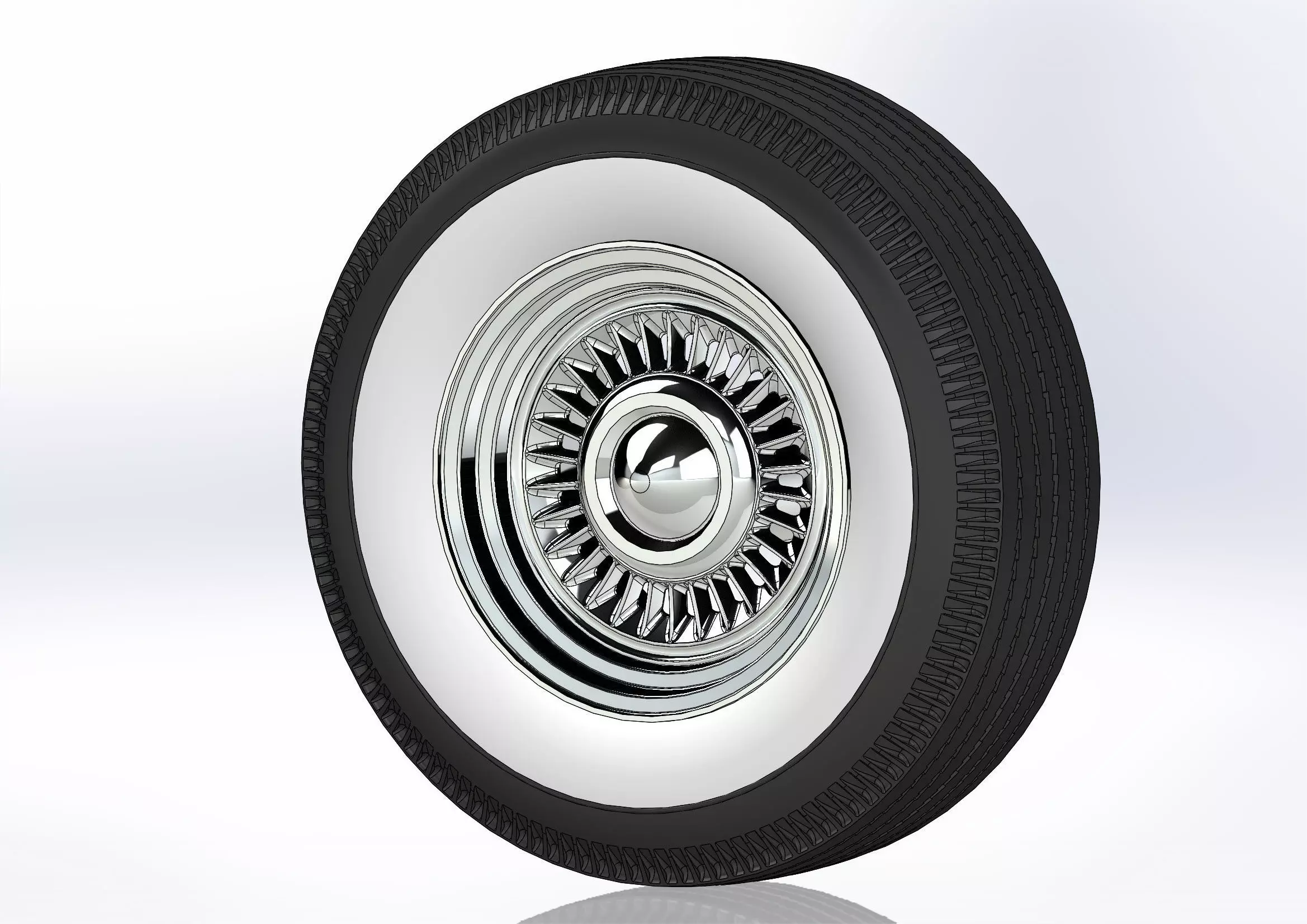 Custom wheels American Racing VF555 Conti 15inch for scale model 3D print model_0