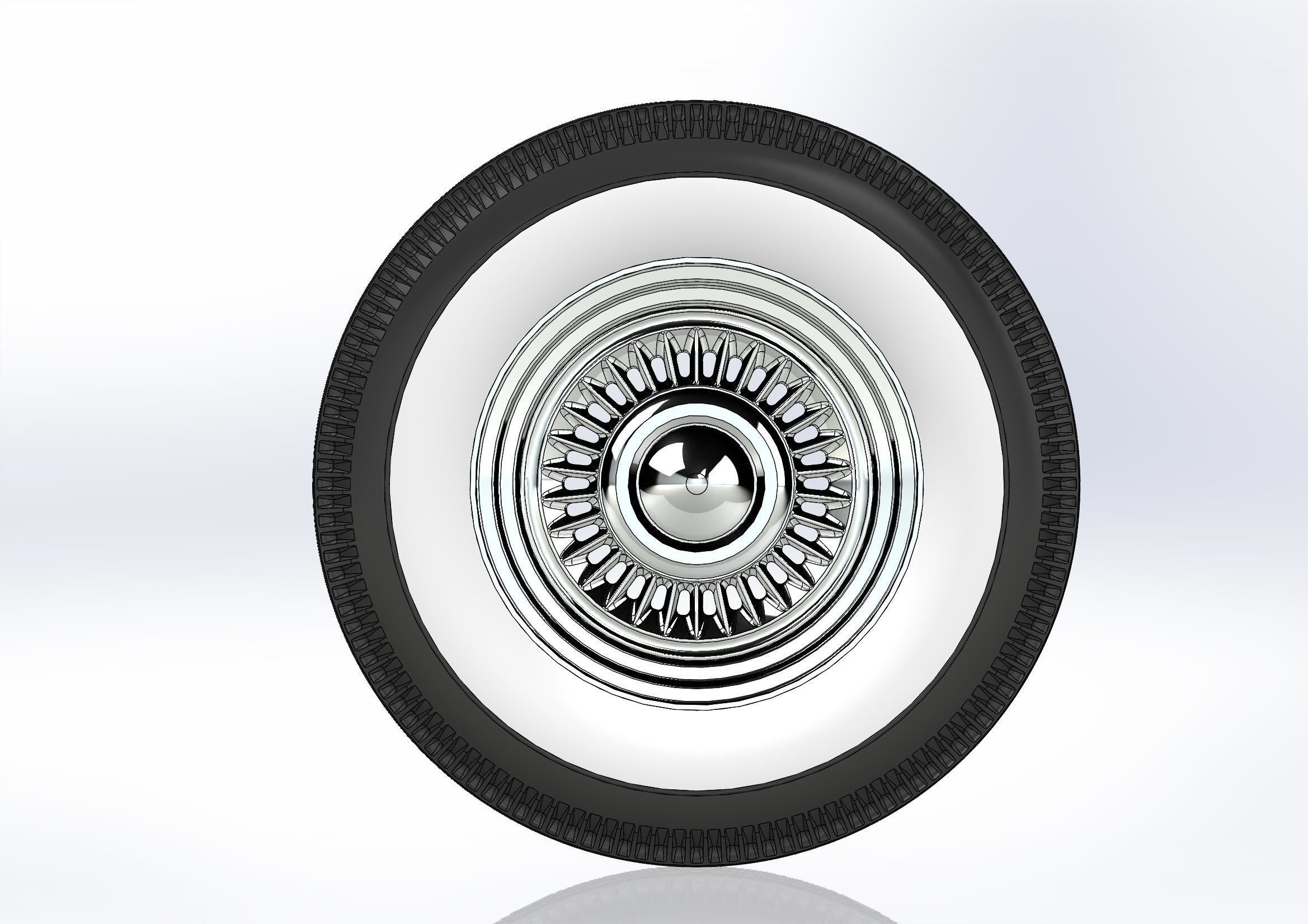 Custom wheels American Racing VF555 Conti 15inch for scale model 3D print model_6