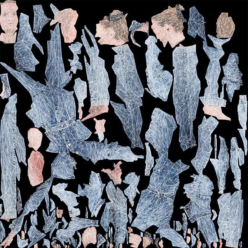 Woman Wearing Jeans Salopet 02 Low-poly 3D model_14