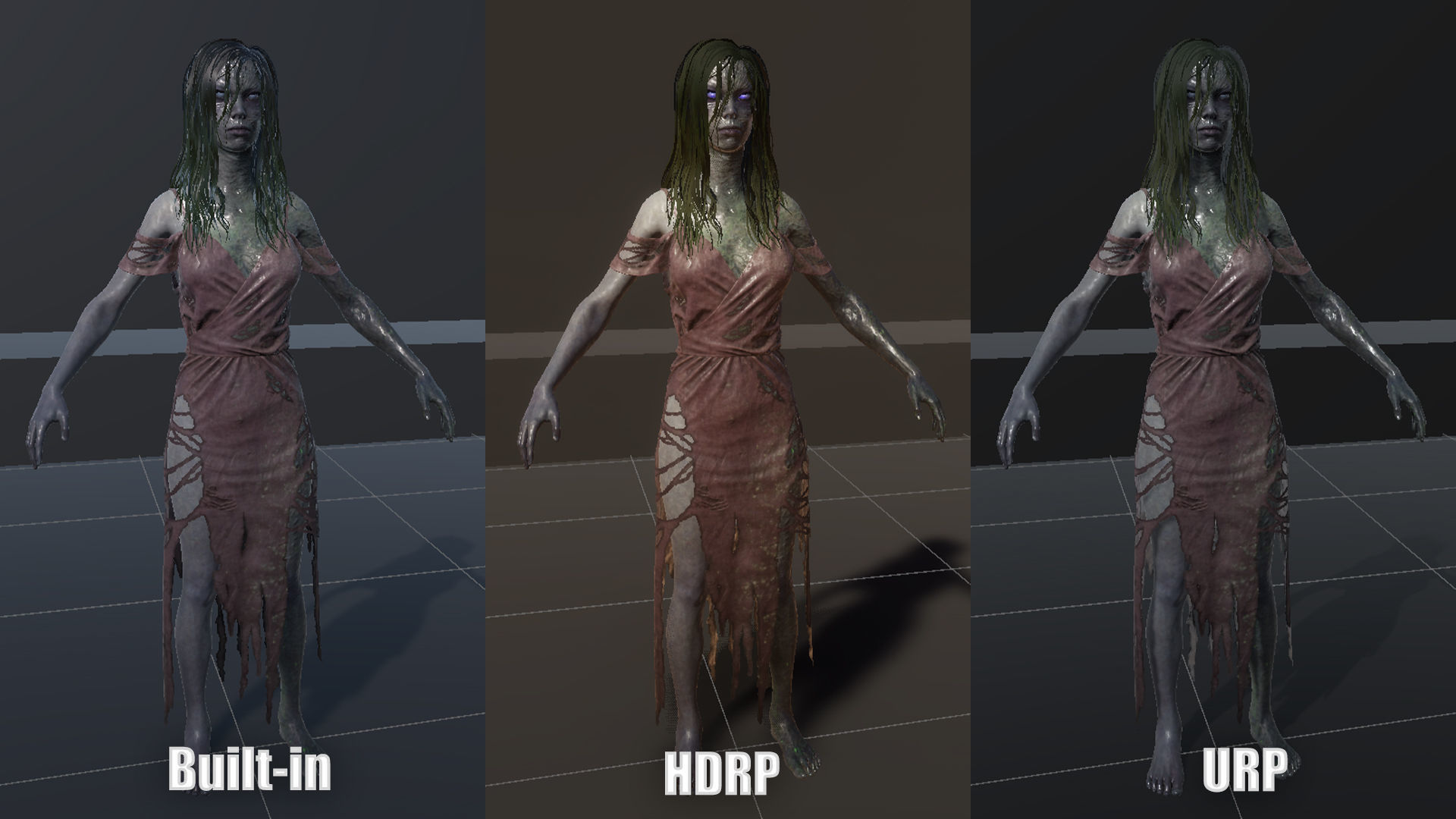 Drowned Low-poly 3D model_16