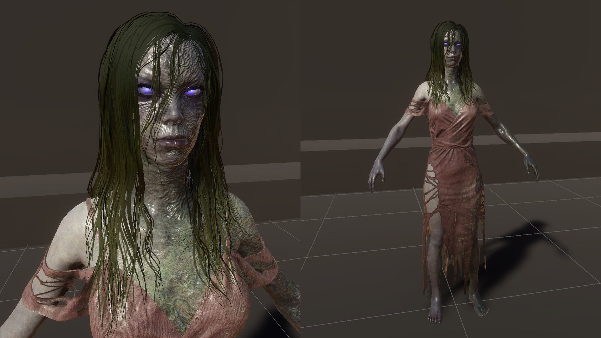 Drowned Low-poly 3D model_14