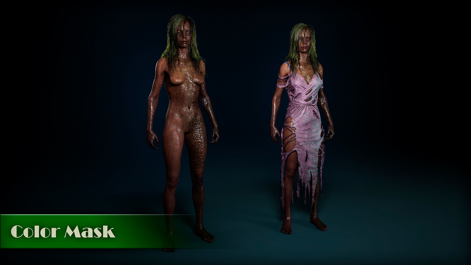 Drowned Low-poly 3D model_7