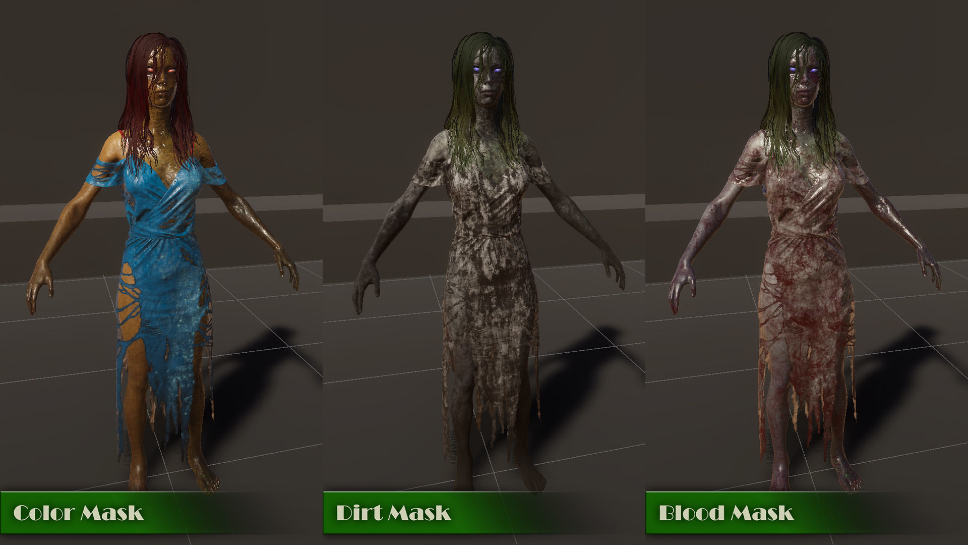 Drowned Low-poly 3D model_17