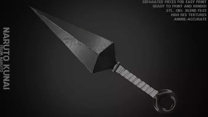 Naruto Shinobi Ninja Kunai for Cosplay 3D print model