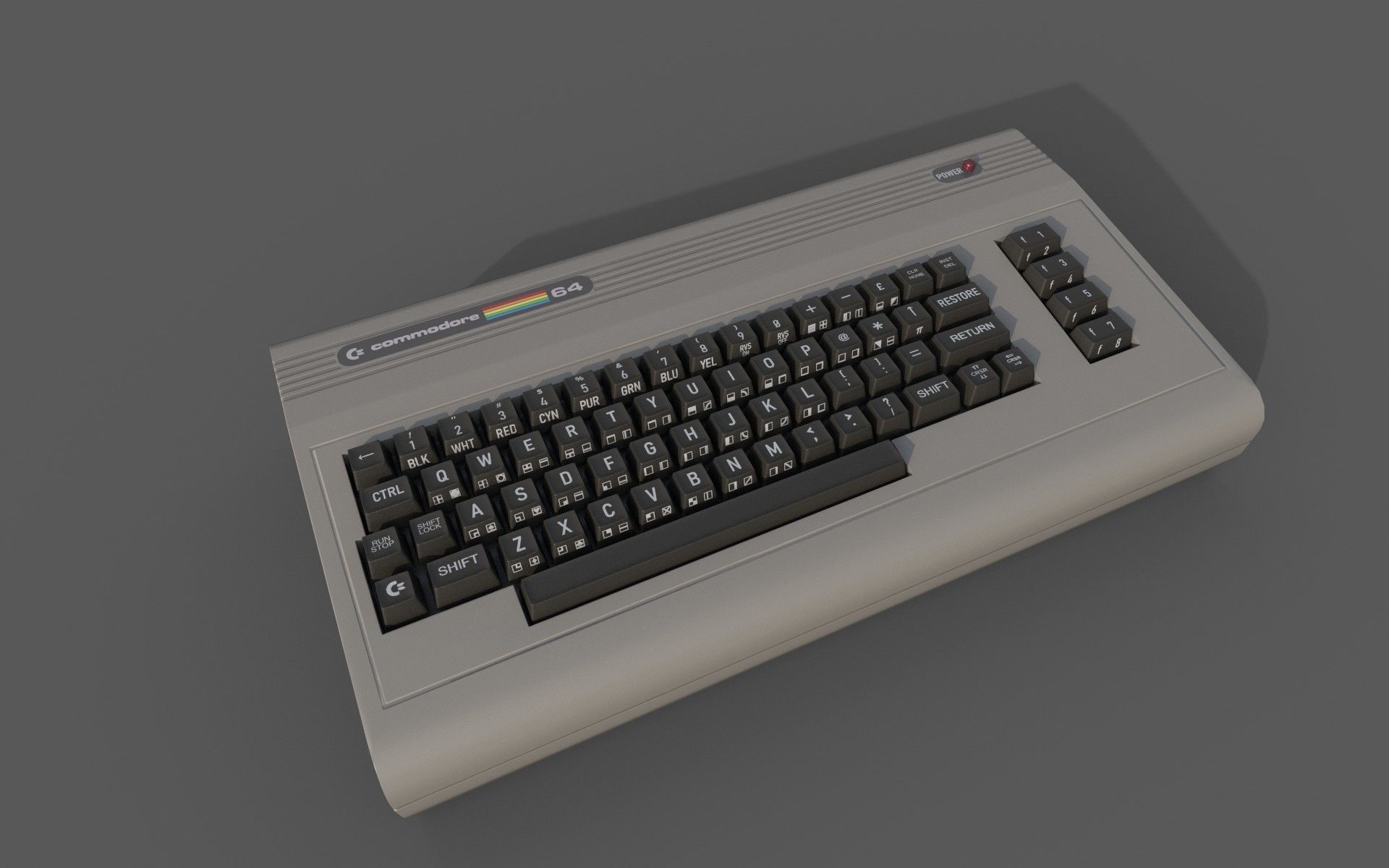 Commodore 64 Low-poly 3D model_8