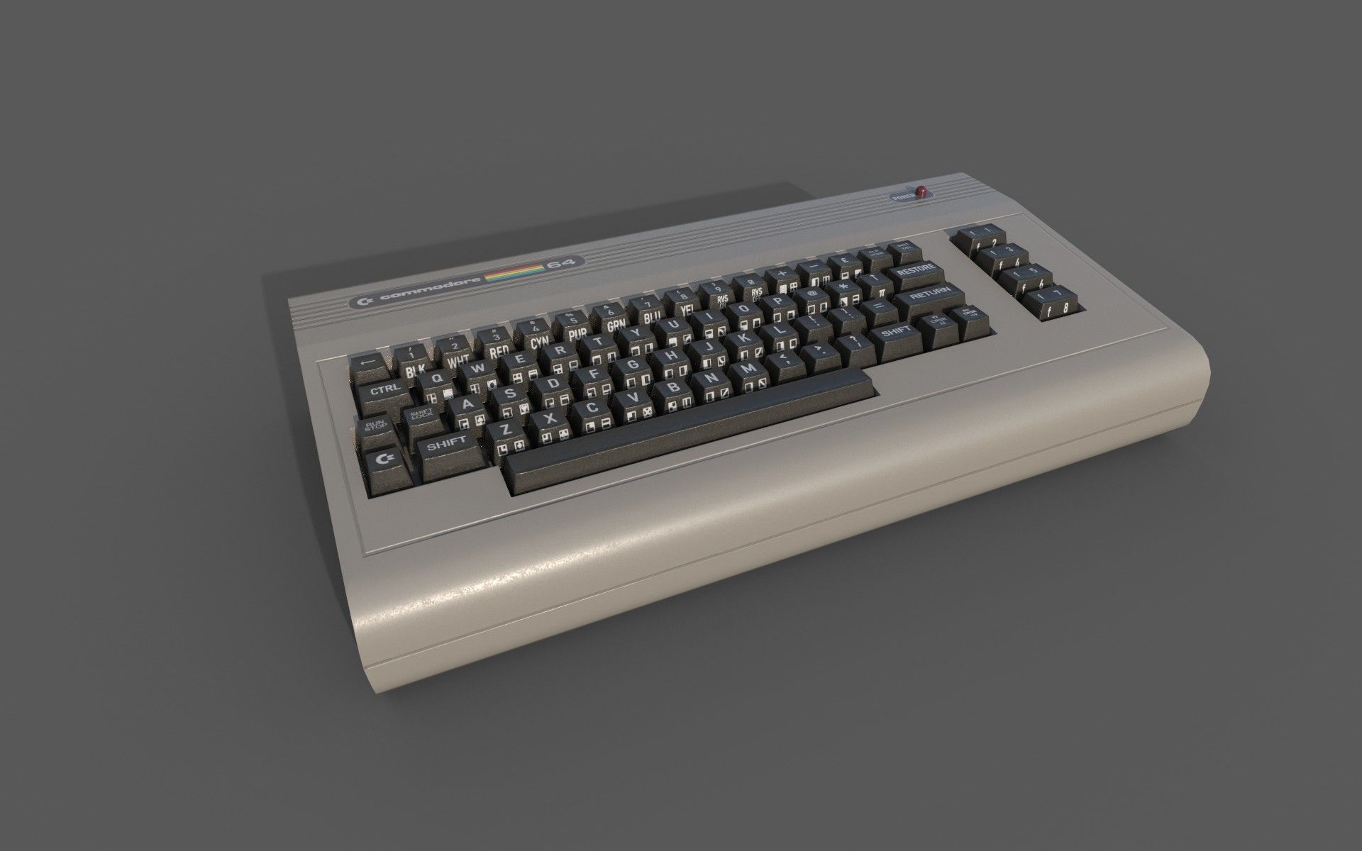Commodore 64 Low-poly 3D model_16