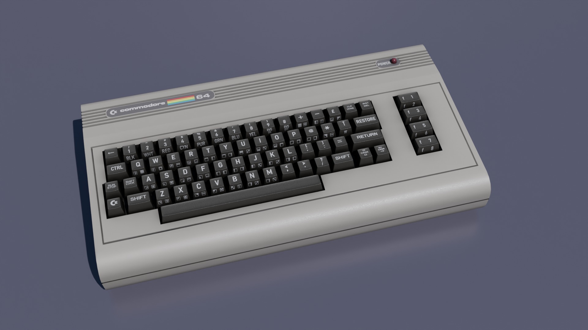 Commodore 64 Low-poly 3D model_17