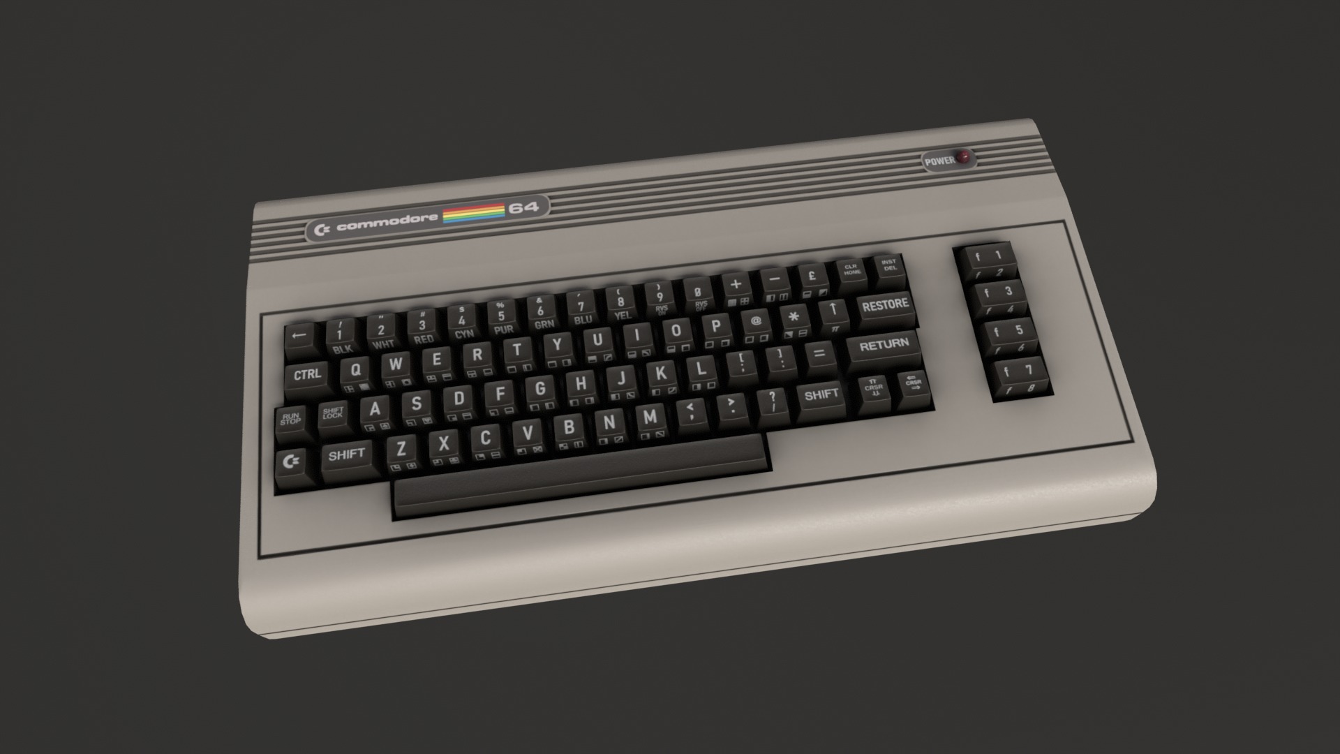 Commodore 64 Low-poly 3D model_36