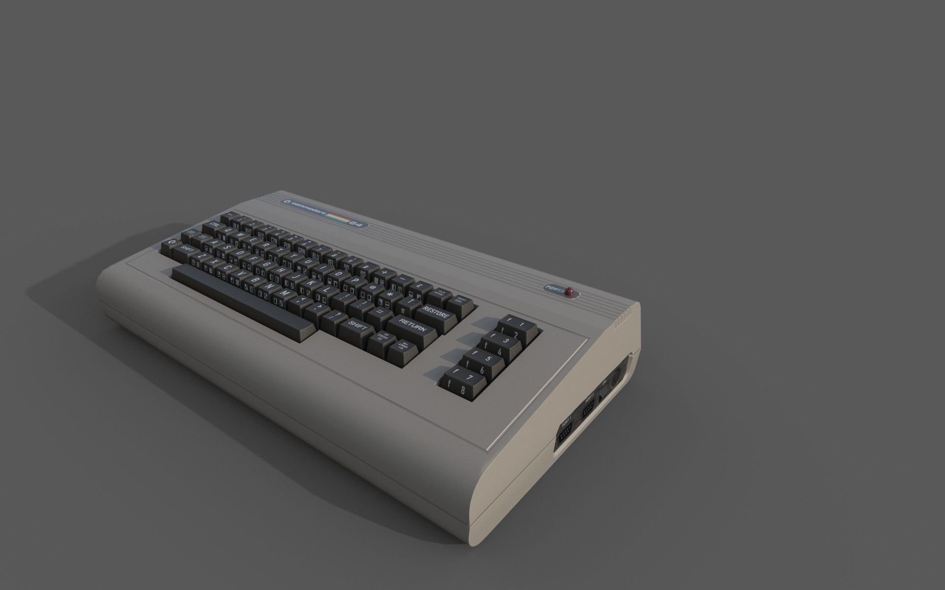 Commodore 64 Low-poly 3D model_9