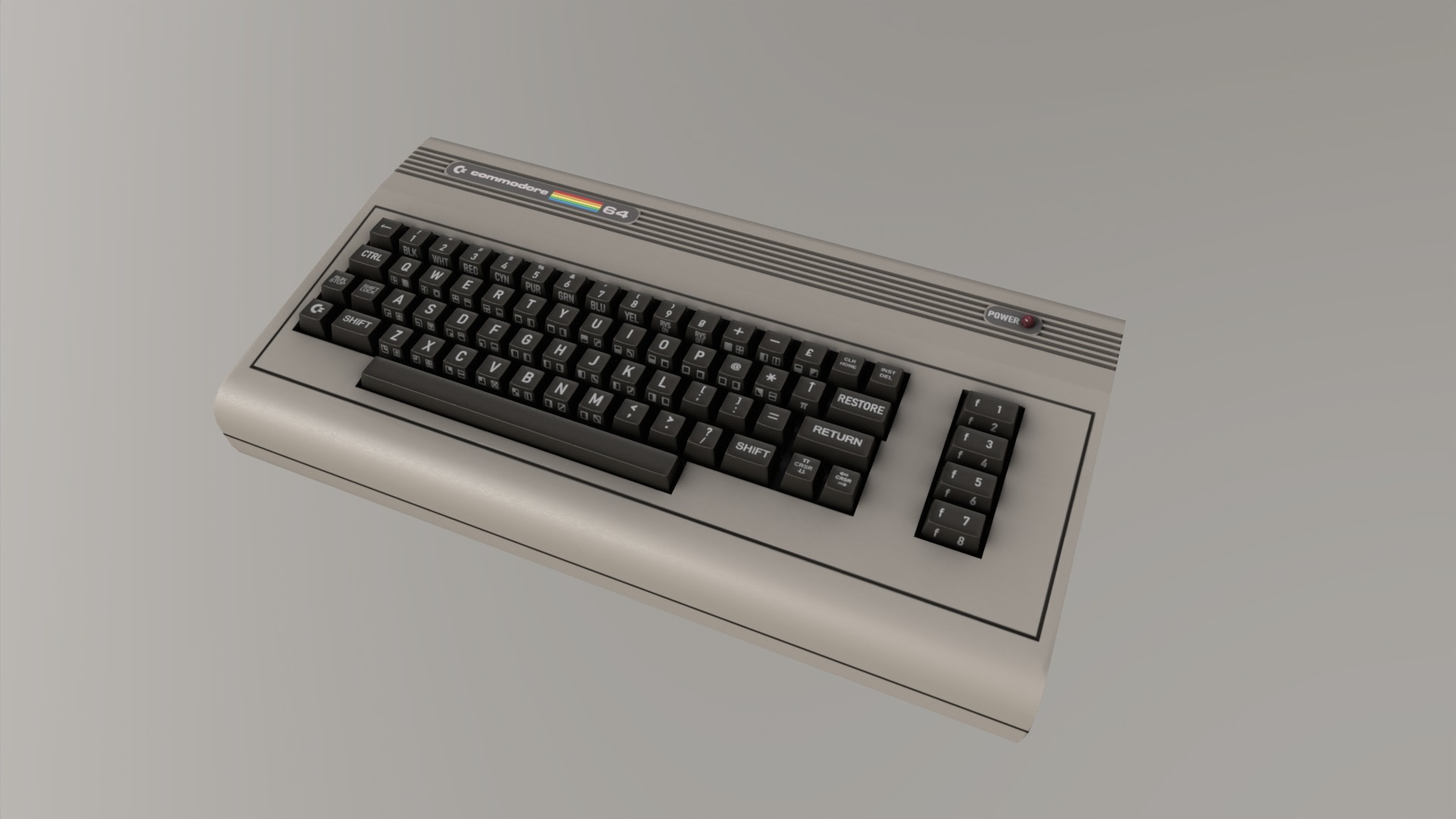 Commodore 64 Low-poly 3D model_24