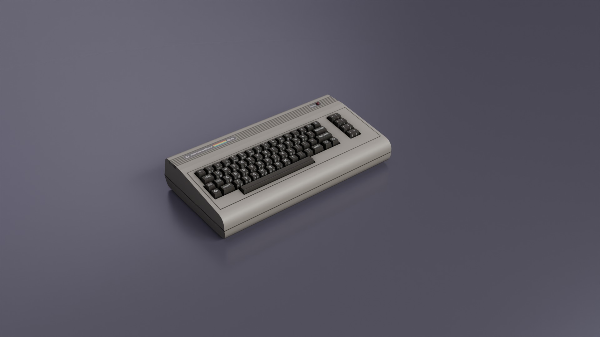Commodore 64 Low-poly 3D model_2