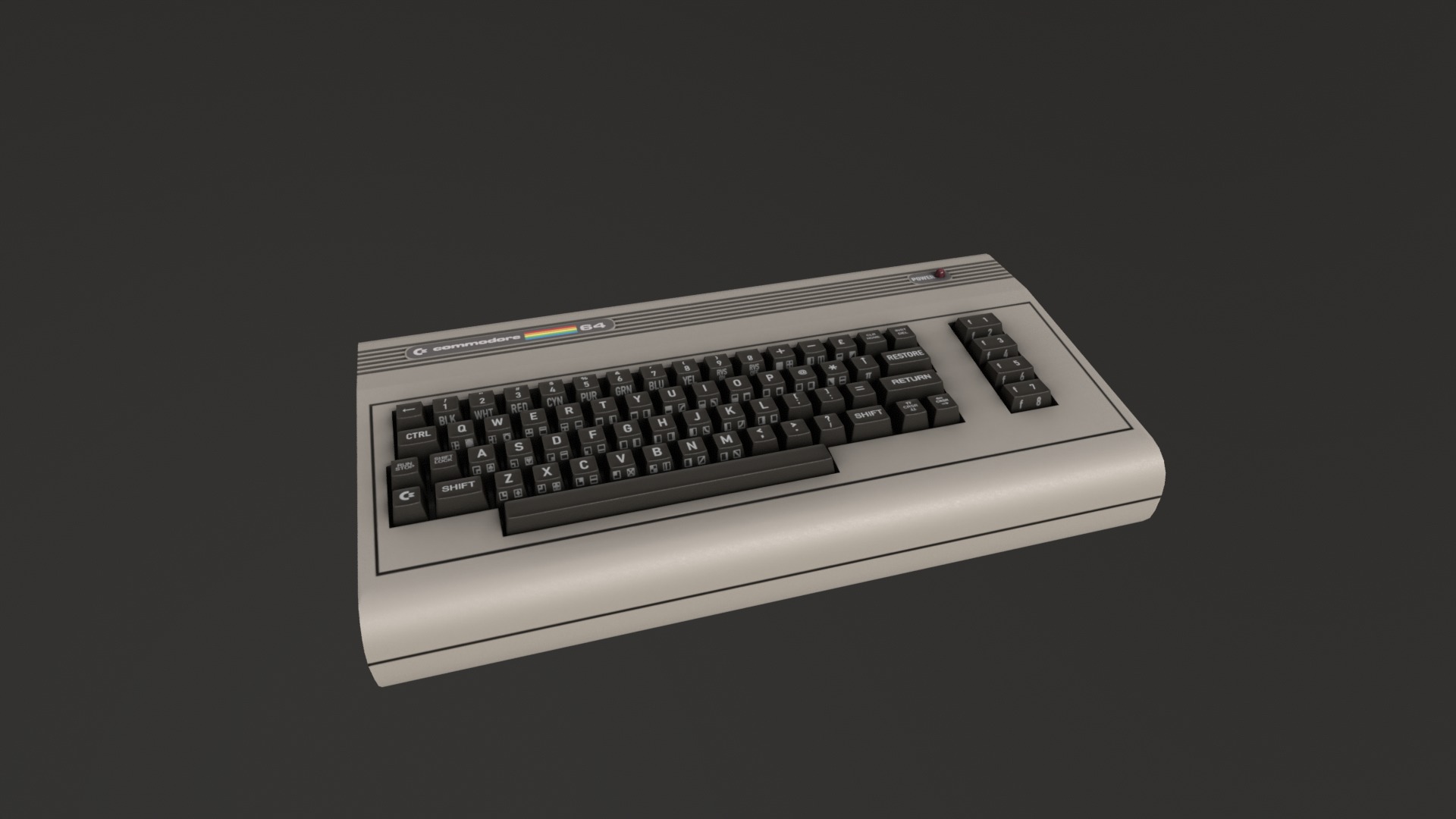 Commodore 64 Low-poly 3D model_35
