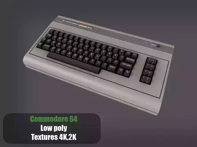 Commodore 64 Low-poly 3D model
