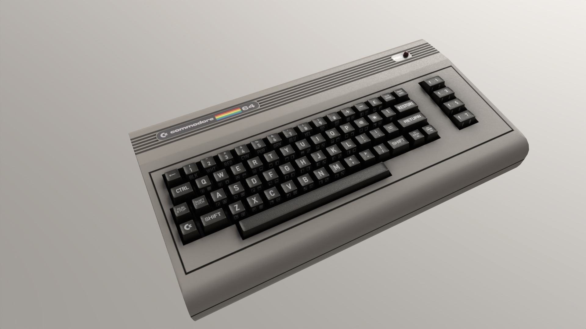 Commodore 64 Low-poly 3D model_30