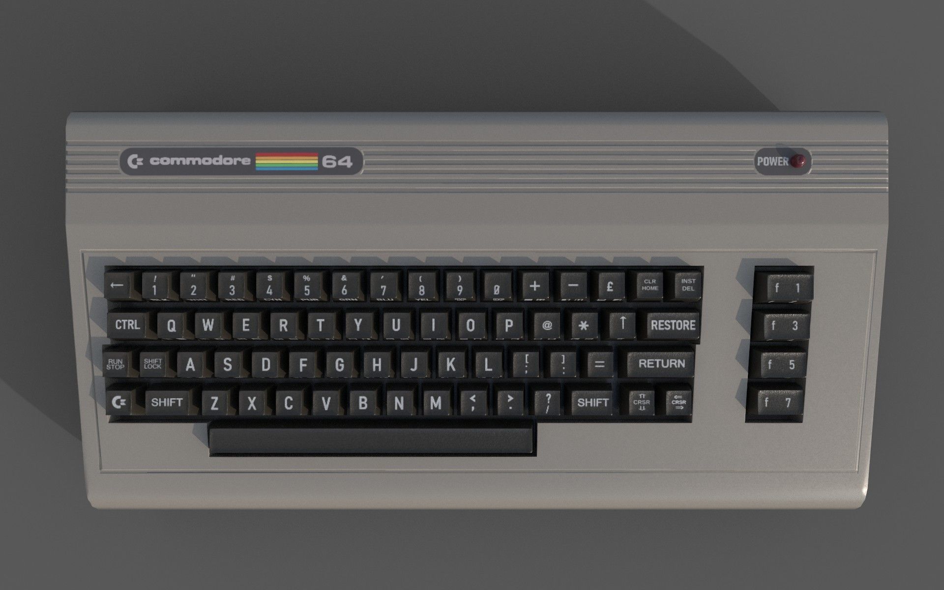 Commodore 64 Low-poly 3D model_14