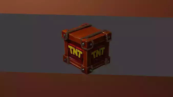 Stylised TNT Free low-poly 3D model