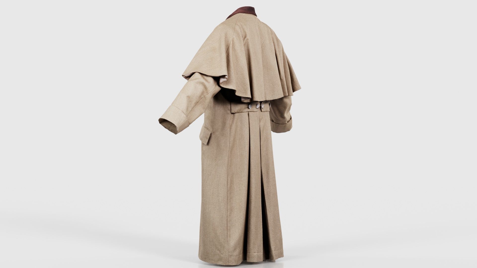 Detective Coat Low-poly 3D model_23