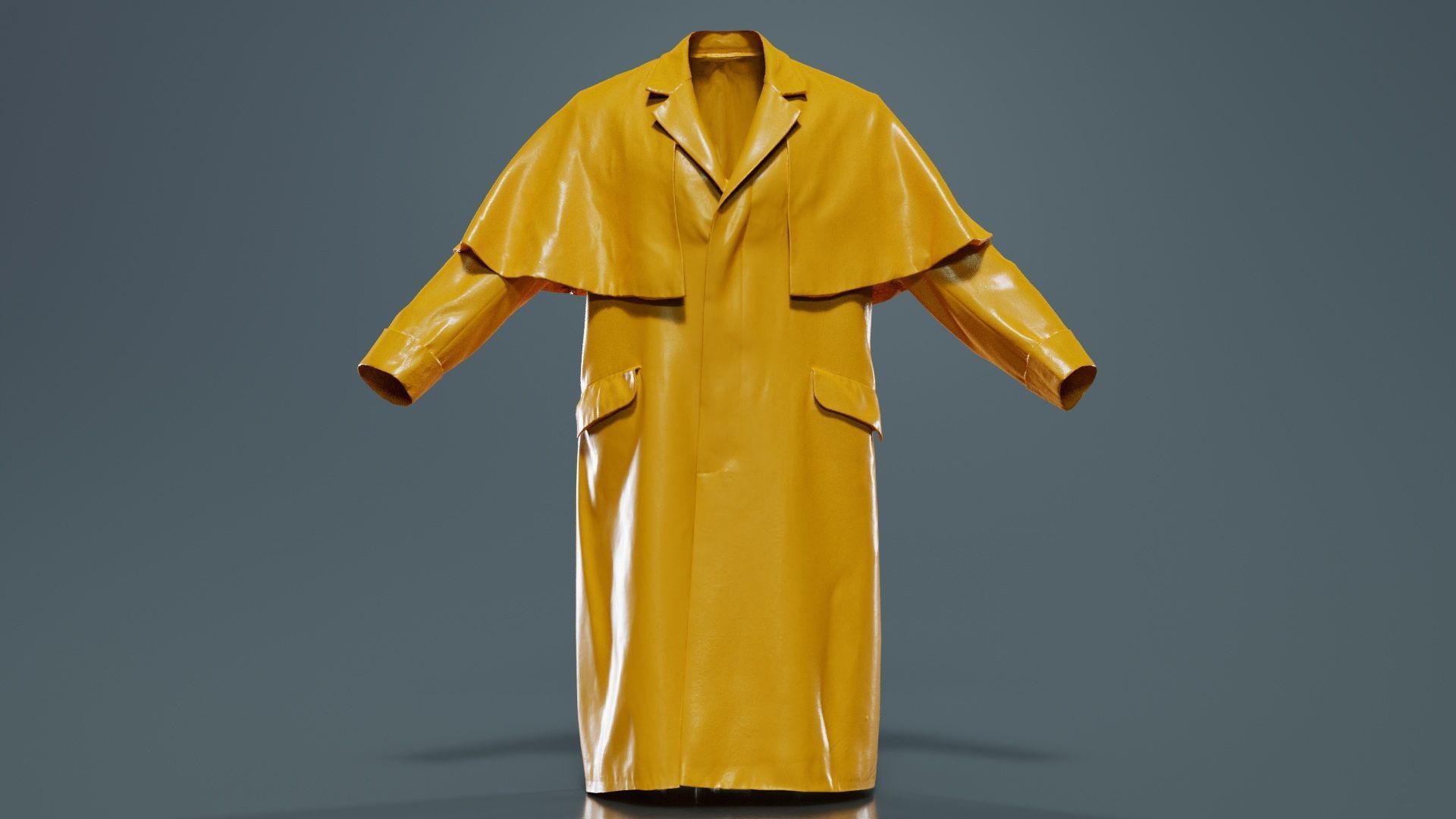 Detective Coat Low-poly 3D model_12