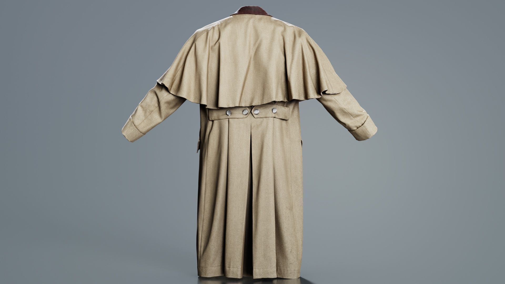 Detective Coat Low-poly 3D model_8