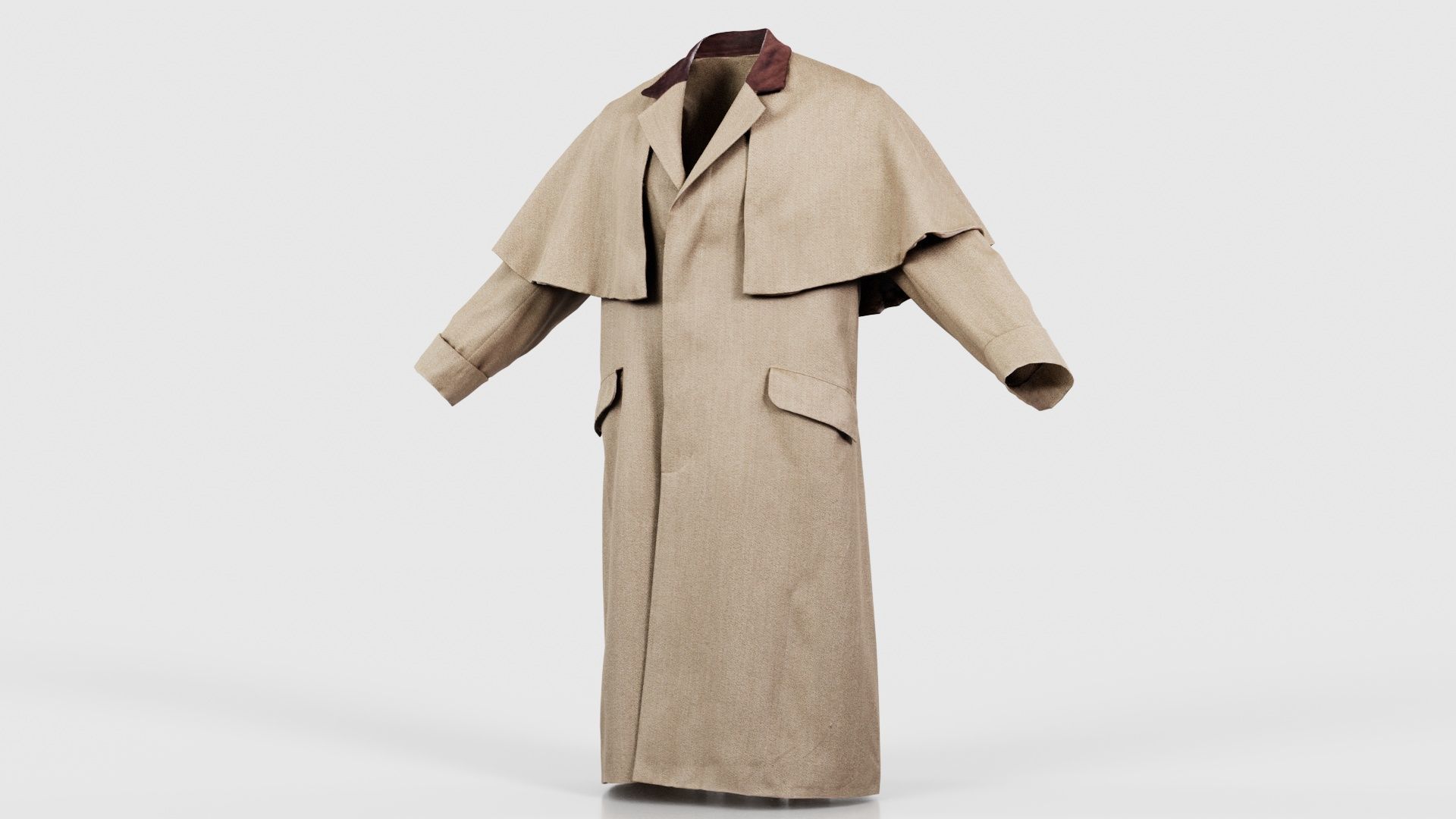 Detective Coat Low-poly 3D model_26