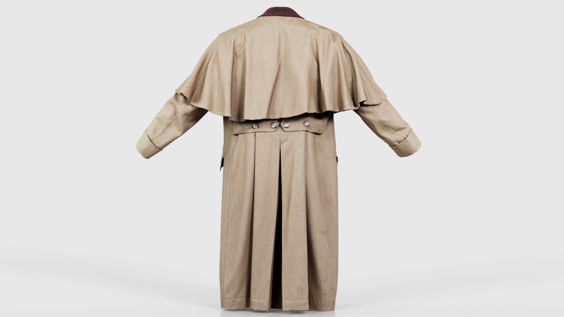 Detective Coat Low-poly 3D model_21