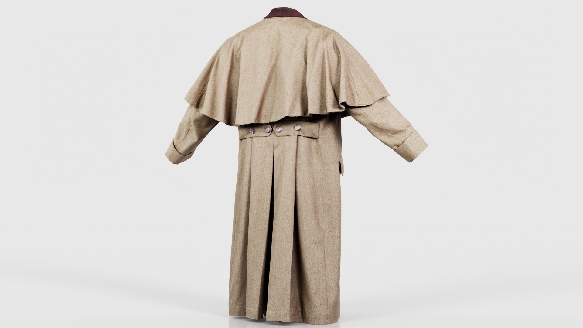 Detective Coat Low-poly 3D model_20