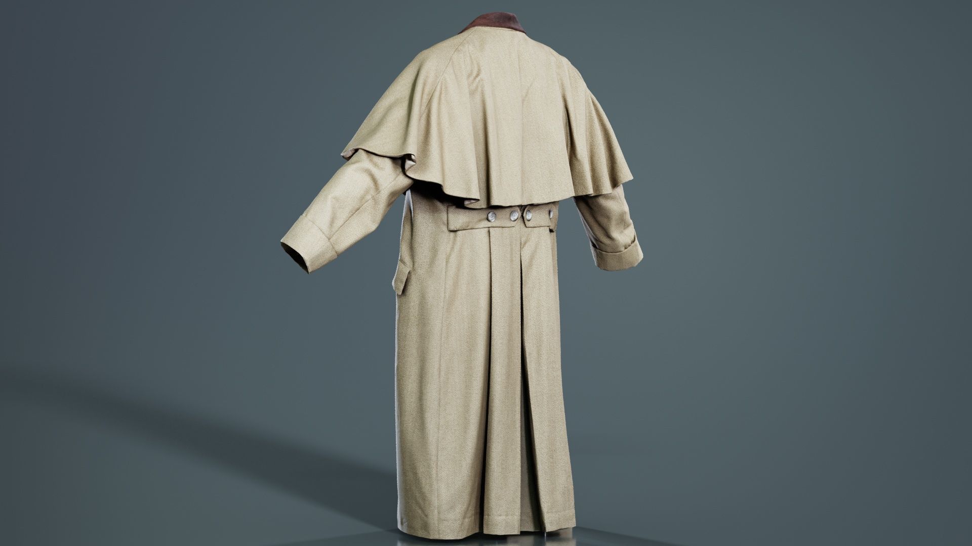 Detective Coat Low-poly 3D model_3