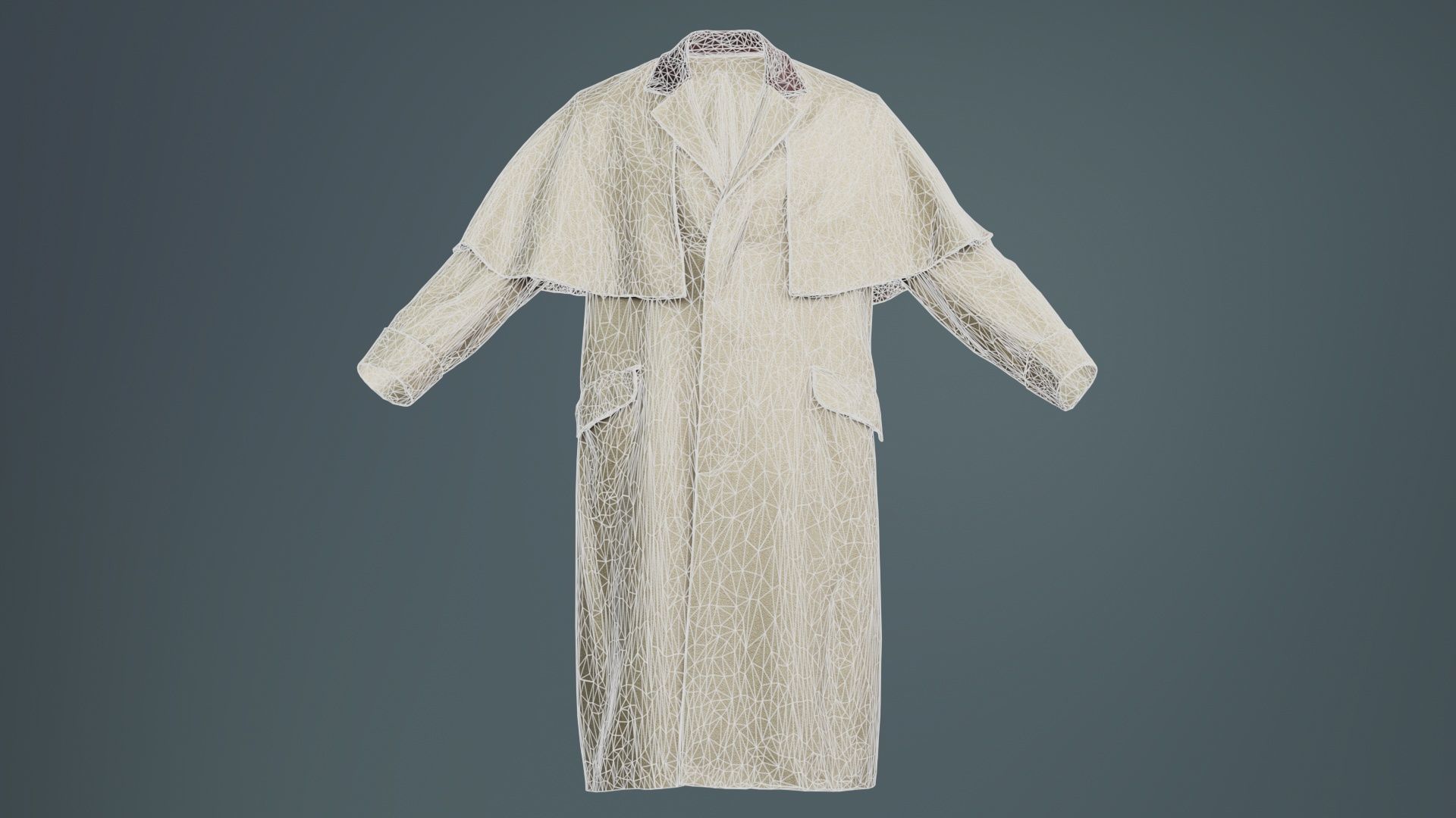 Detective Coat Low-poly 3D model_9