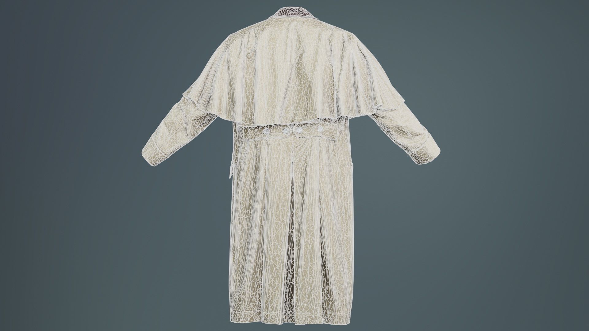 Detective Coat Low-poly 3D model_10