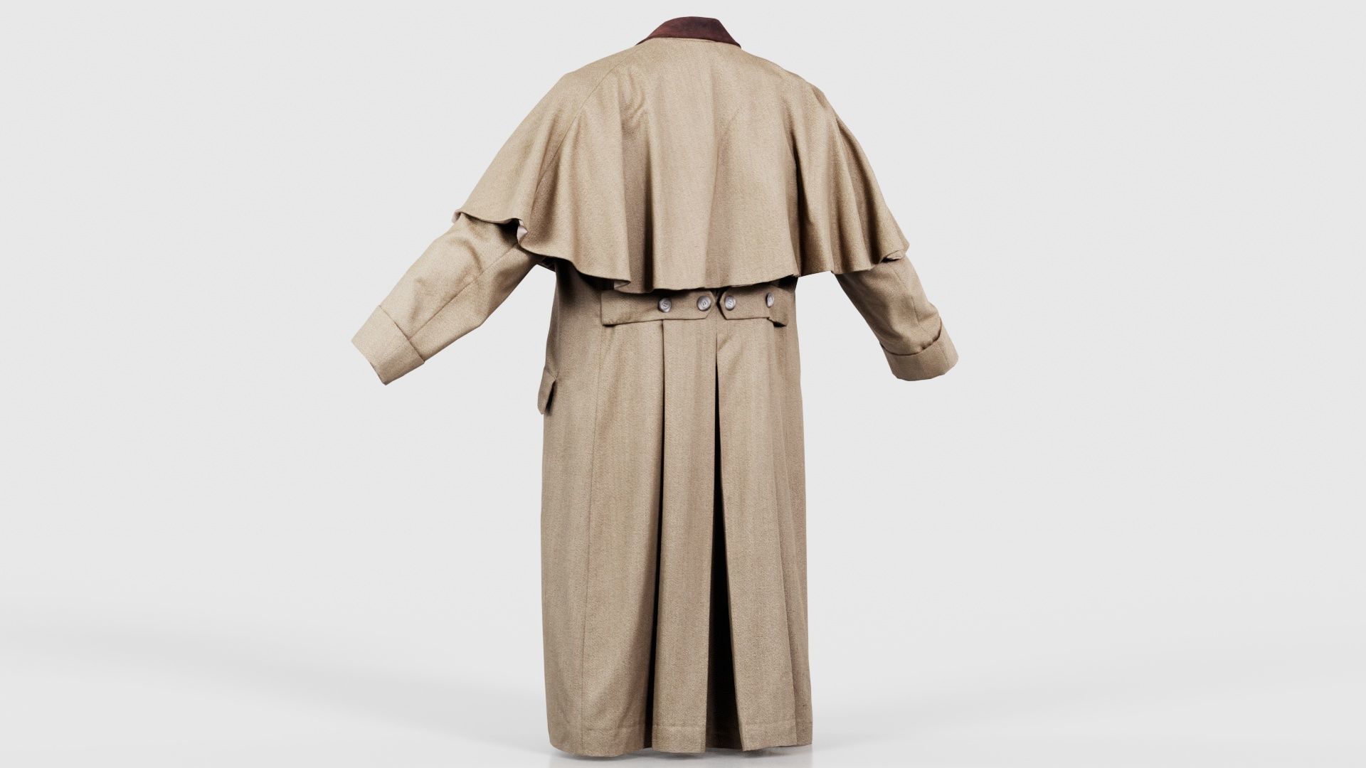 Detective Coat Low-poly 3D model_22