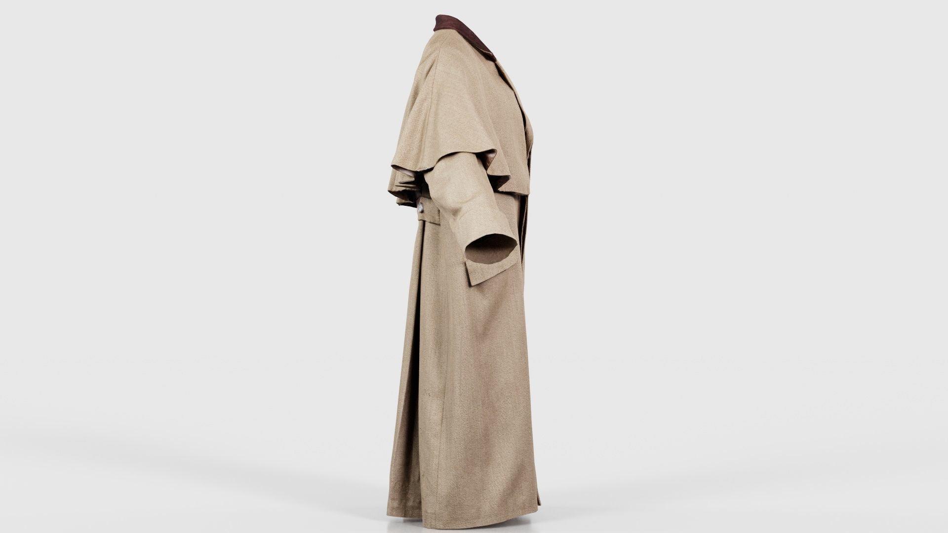 Detective Coat Low-poly 3D model_18