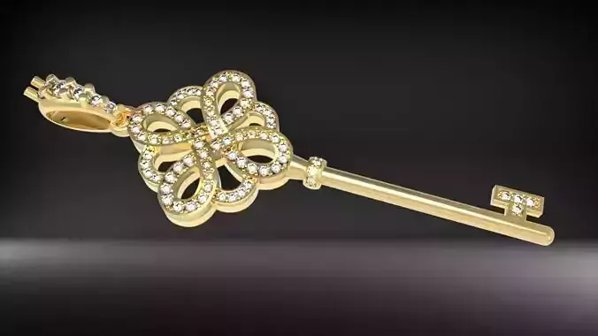 Jewelry Pendant necklace Key Diamonds