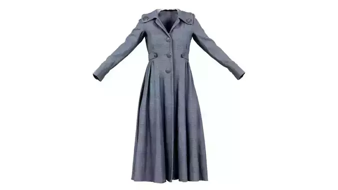 Elegant Button Coat Closed