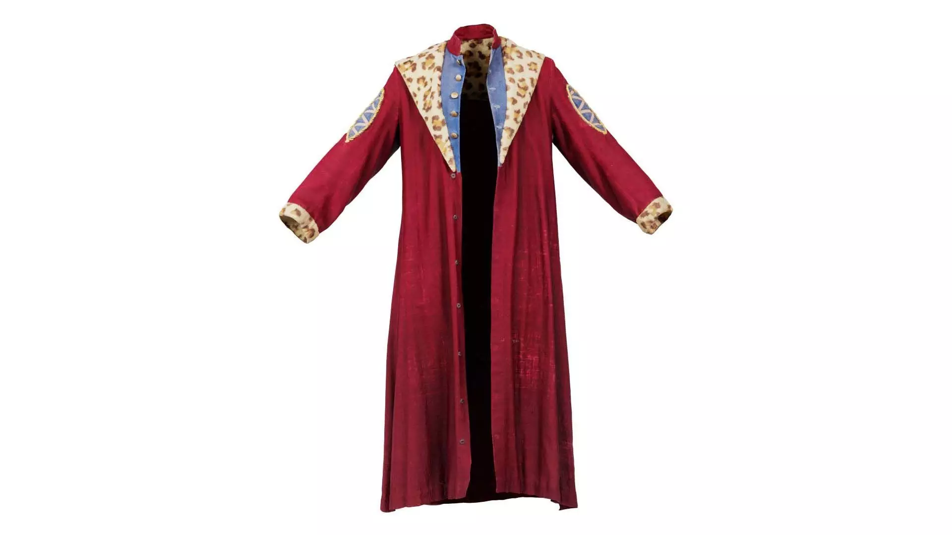 Fur Coat Male Open Low-poly 3D model