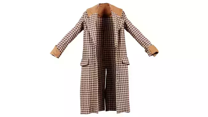 Houndstooth Coat Open