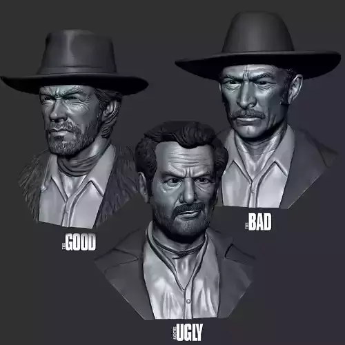 Good Bad Ugly 3D print model