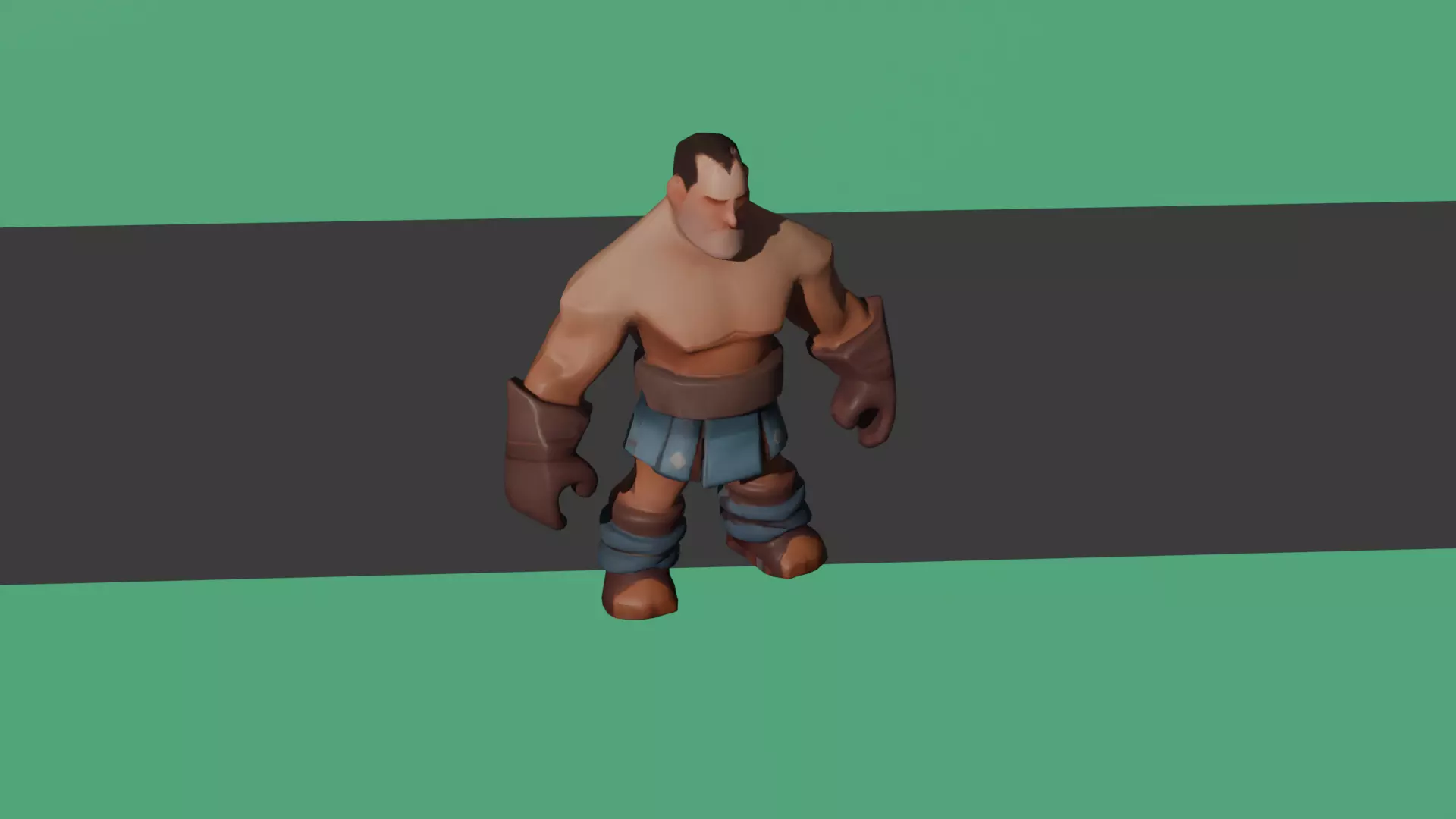 Hypercasual Character Worker Free low-poly 3D model