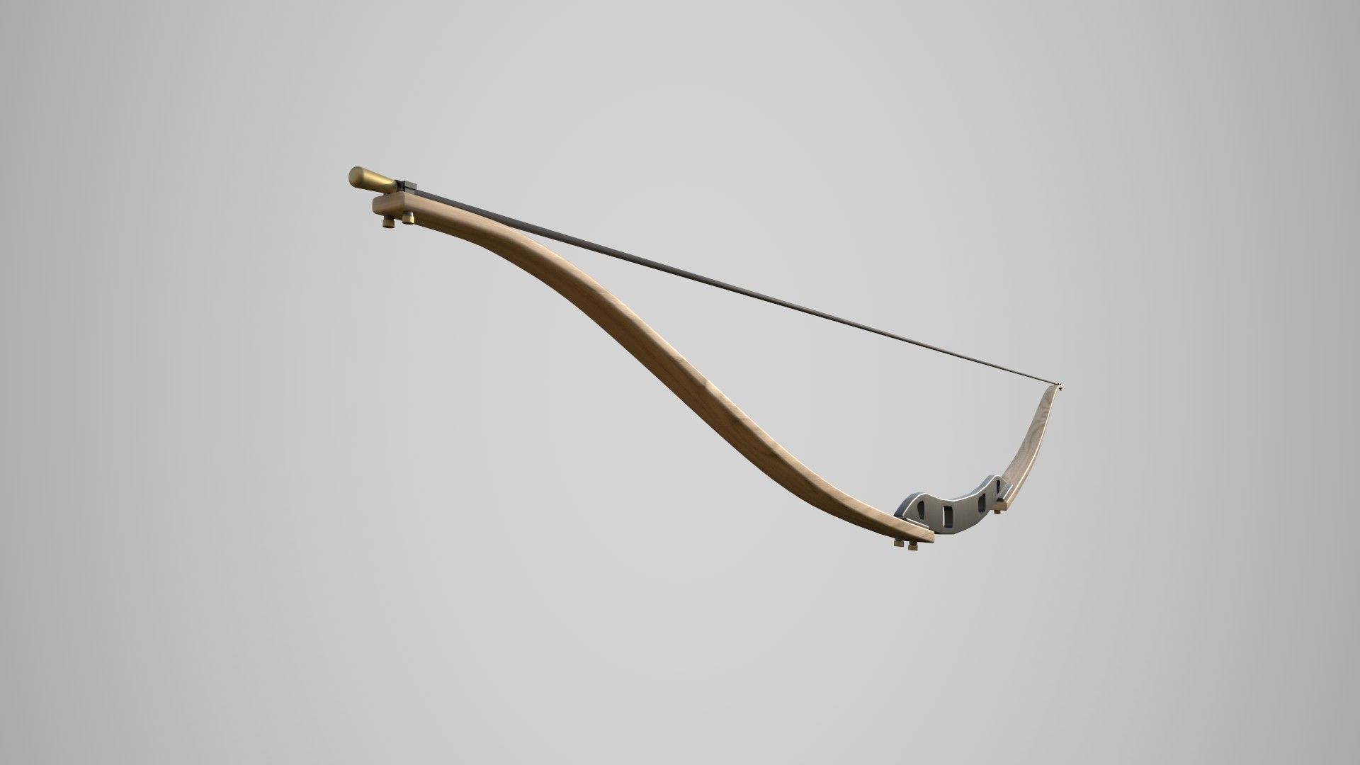 Hunting Bow Low-poly 3D model_1